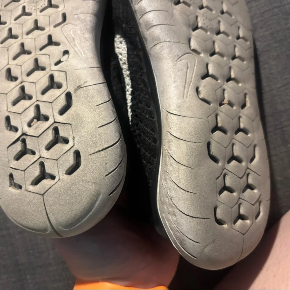 Nike Black Flyknit Athletic Shoes with White Accents - Picture 8 of 8